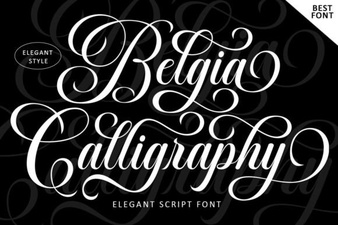 Crafting with the Belgia Calligraphy Font